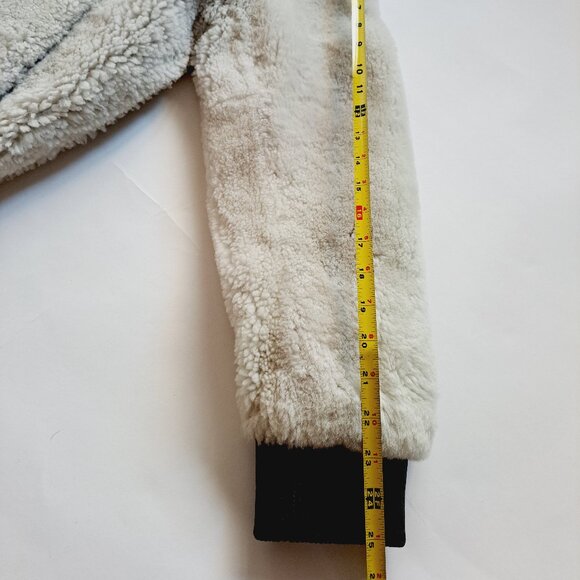 Off-White Shearling Bomber Jacket Size M - Picture 16 of 16